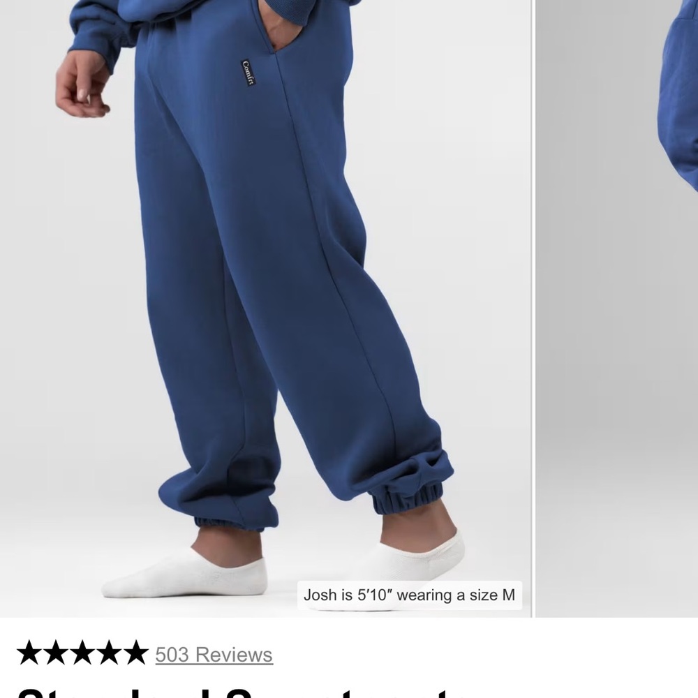 NWT Comfrt “The Standard Sweatpants” Pacific Blue size Medium Unisex